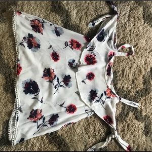 Cold shoulder ruffle top